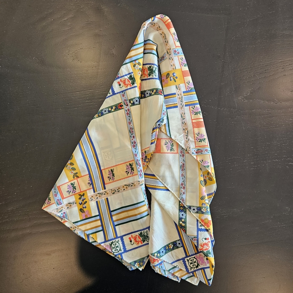 Tory Burch Silk Floral Scarf
